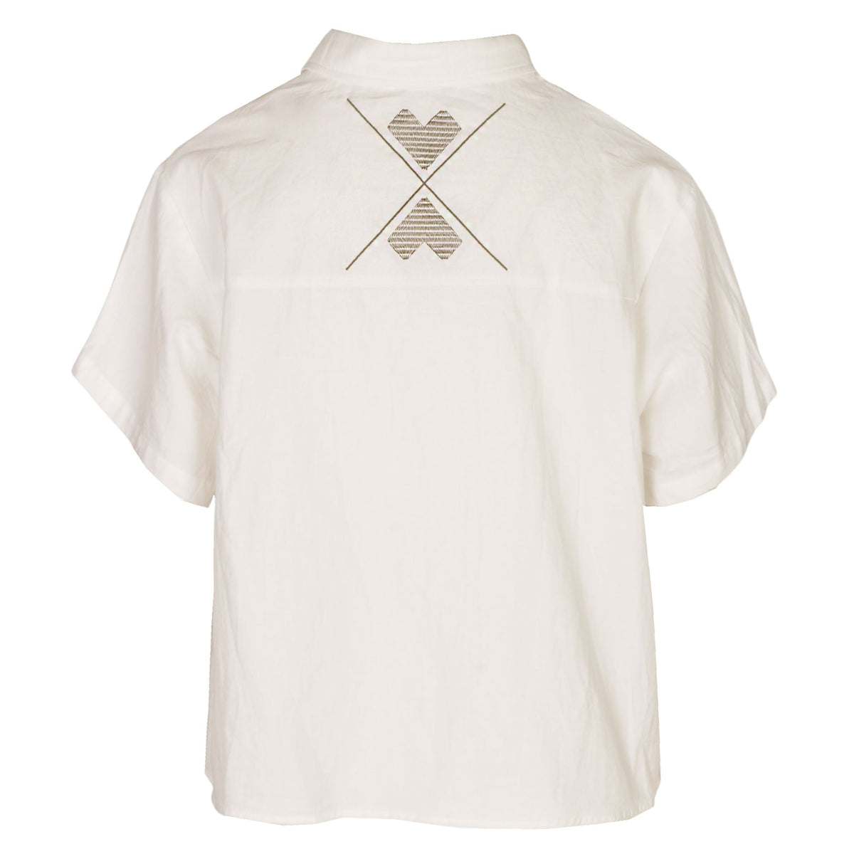 Heart embroidered shirt