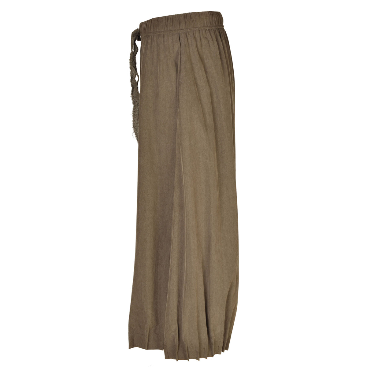 Tuck detail hem wide leg pant