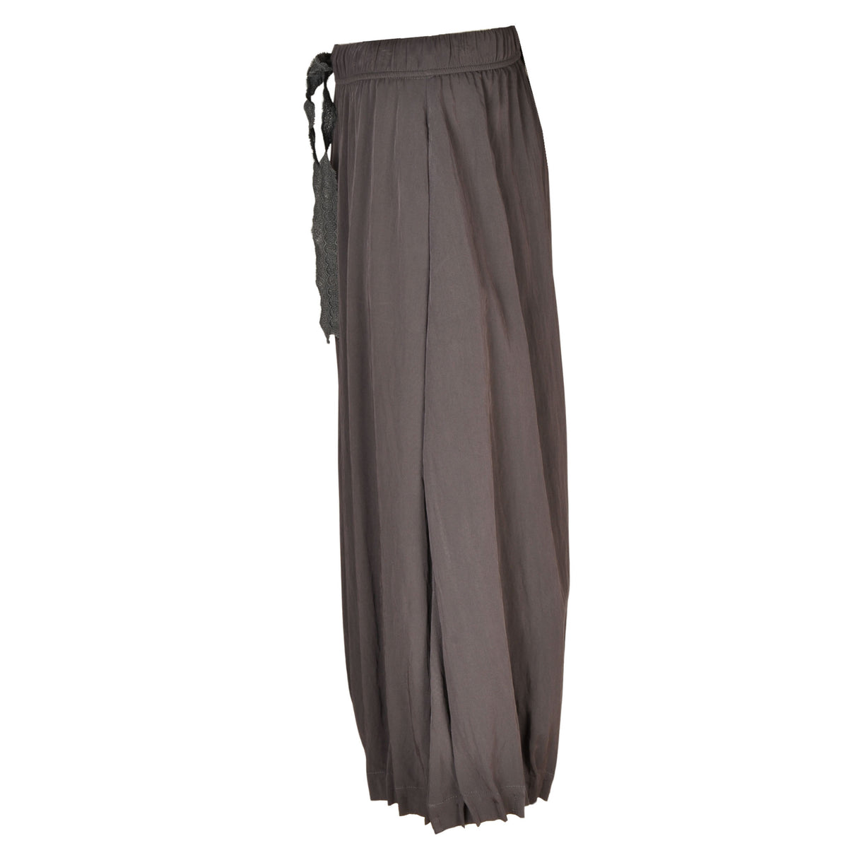 Tuck detail hem wide leg pant