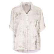 Anglaise silver foil shirt