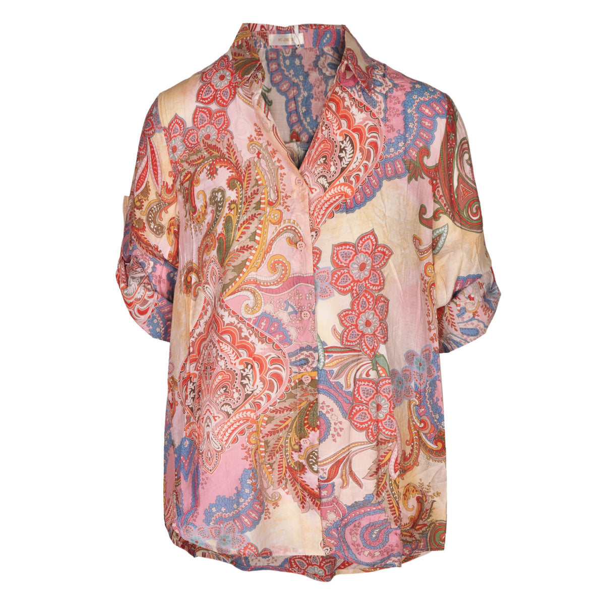 Paisley print long shirt