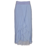 Silky tiered maxi skirt