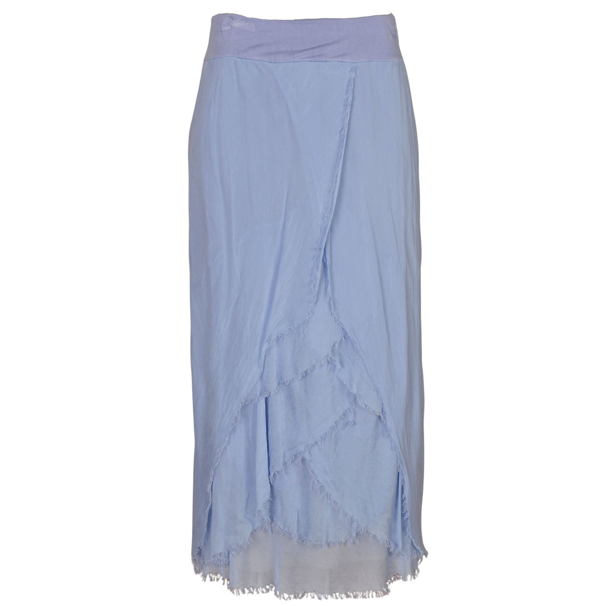 Silky tiered maxi skirt