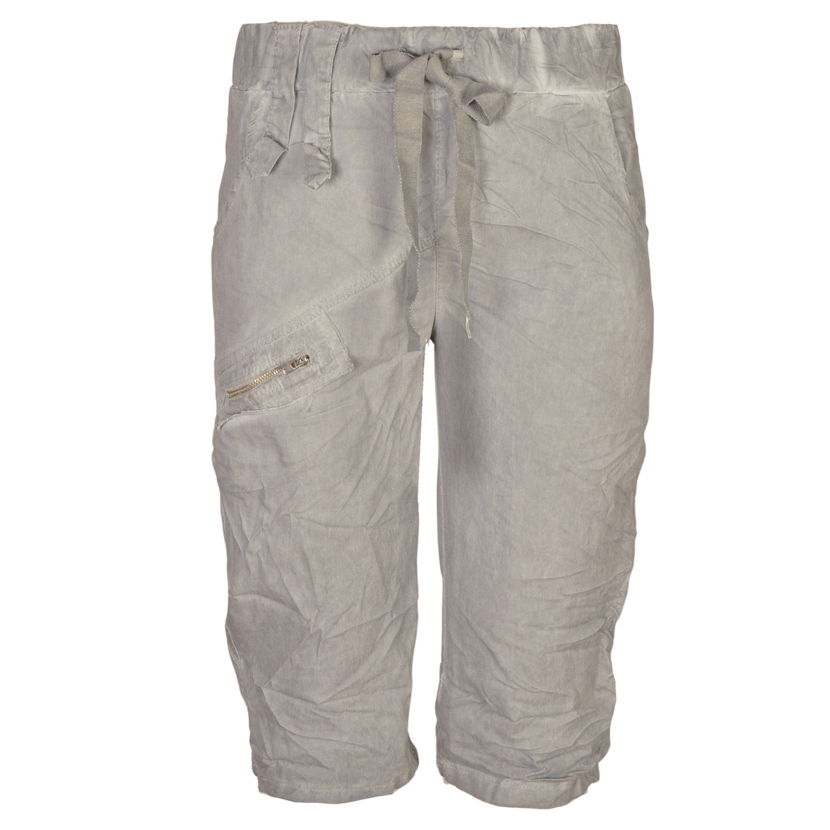 Overdyed zip detail shorts