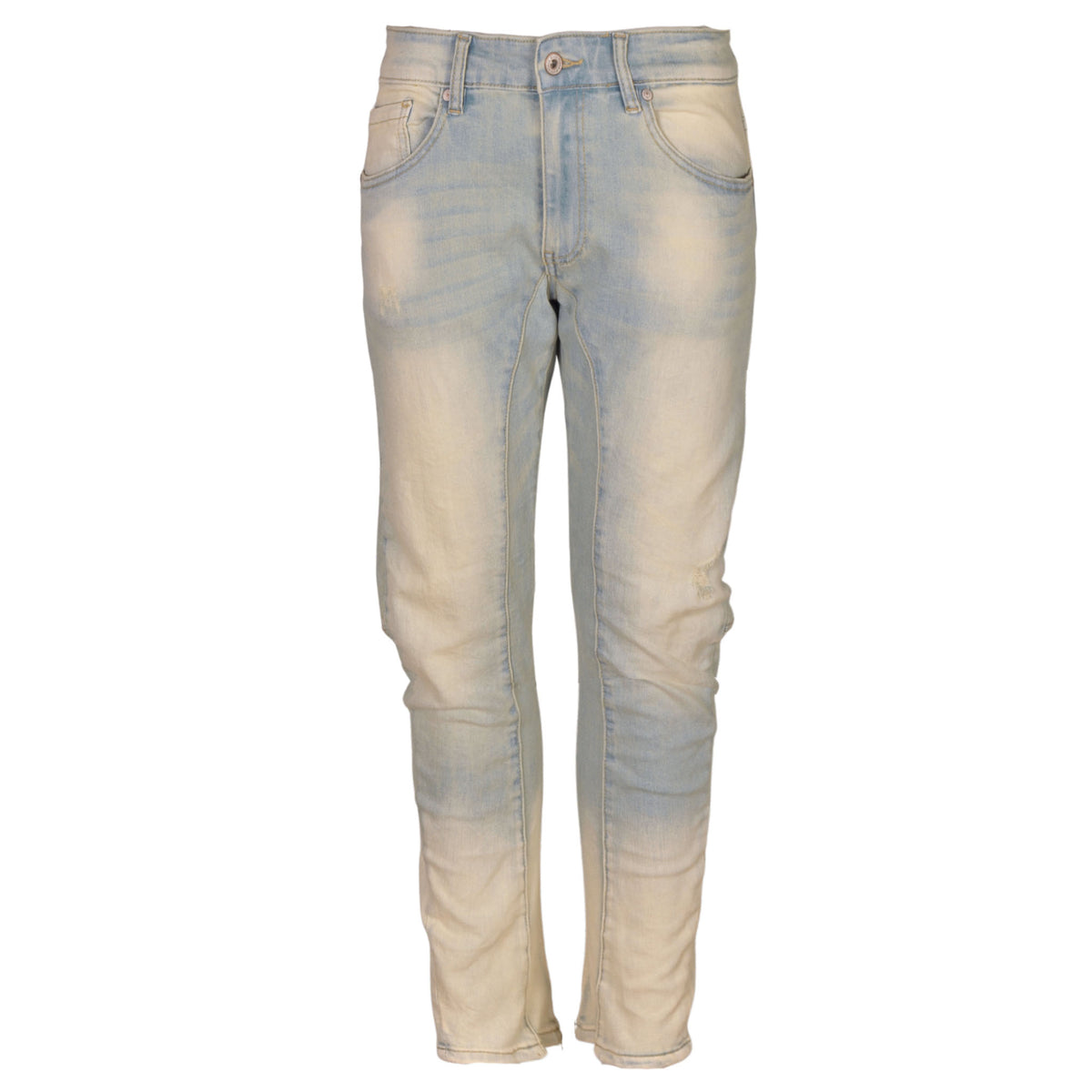 Faded panel denim jeans