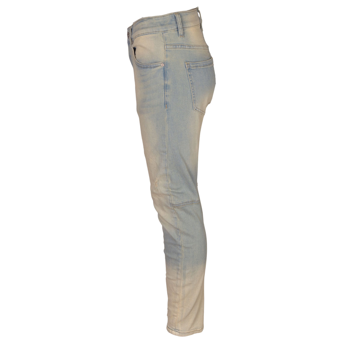 Faded panel denim jeans