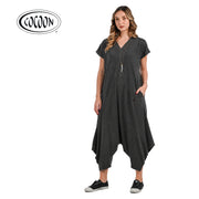 Cocoon overdyed harem jumpsuit