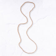 Mini glass bead long necklace