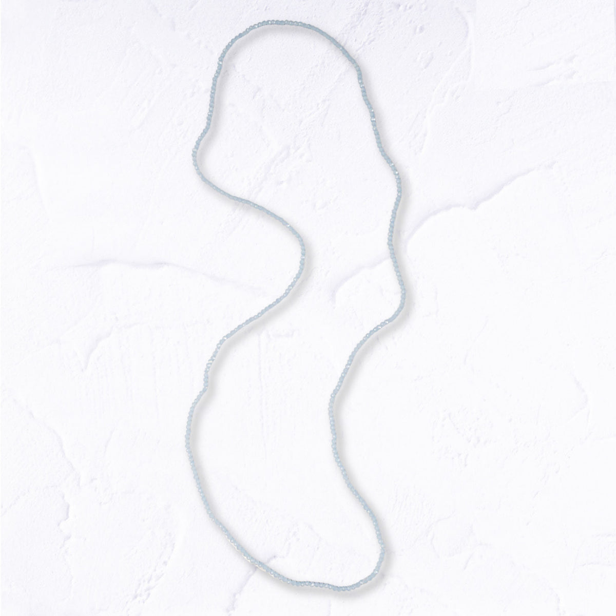 Mini glass bead long necklace