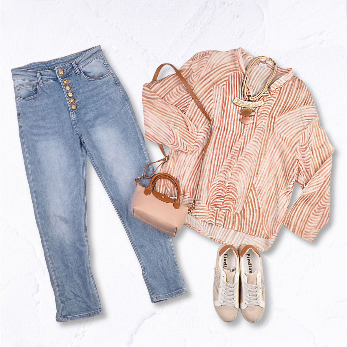 Abstract stripe print shirt