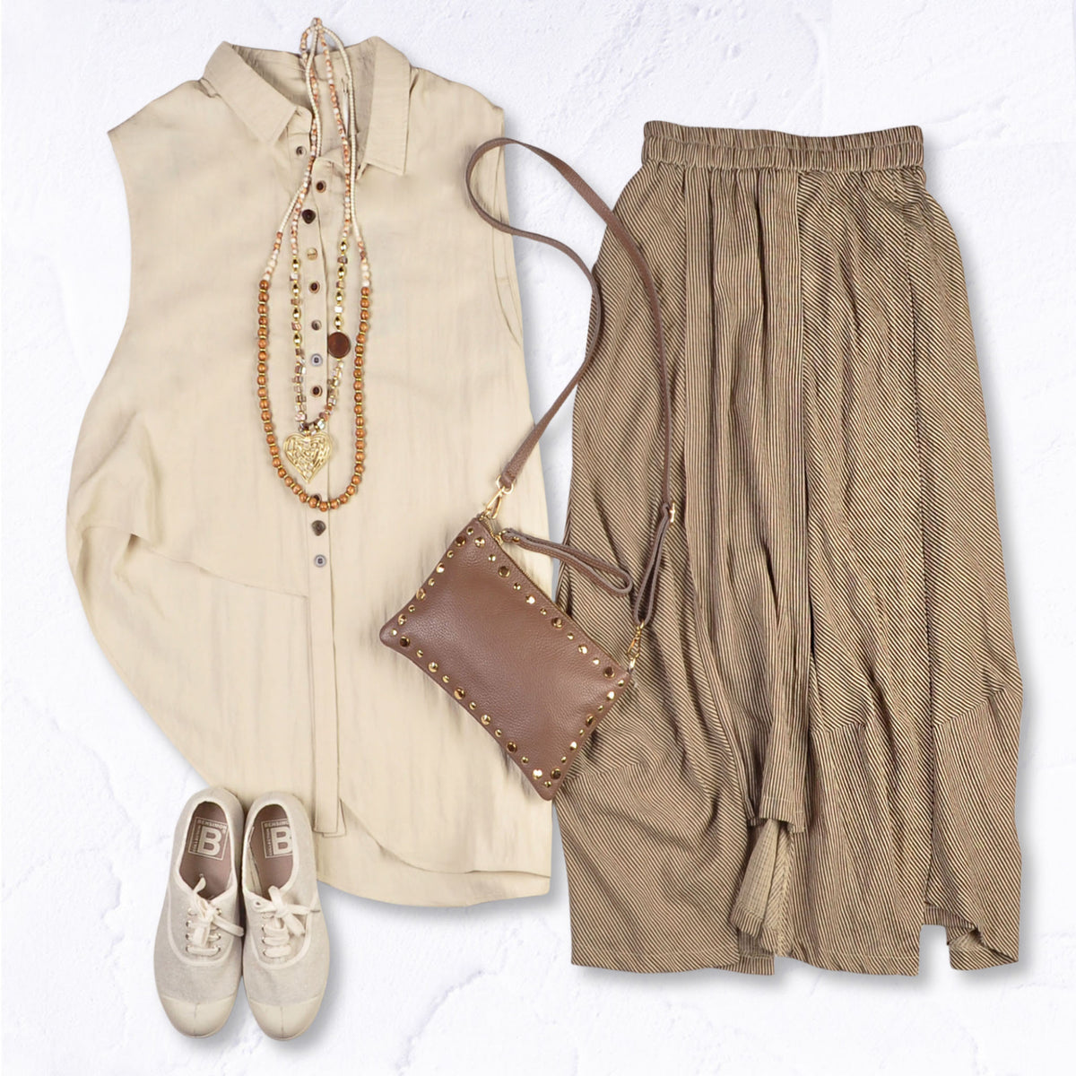 Asymetrical button sleeveless shirt