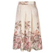 Giant blossom pleated skirt