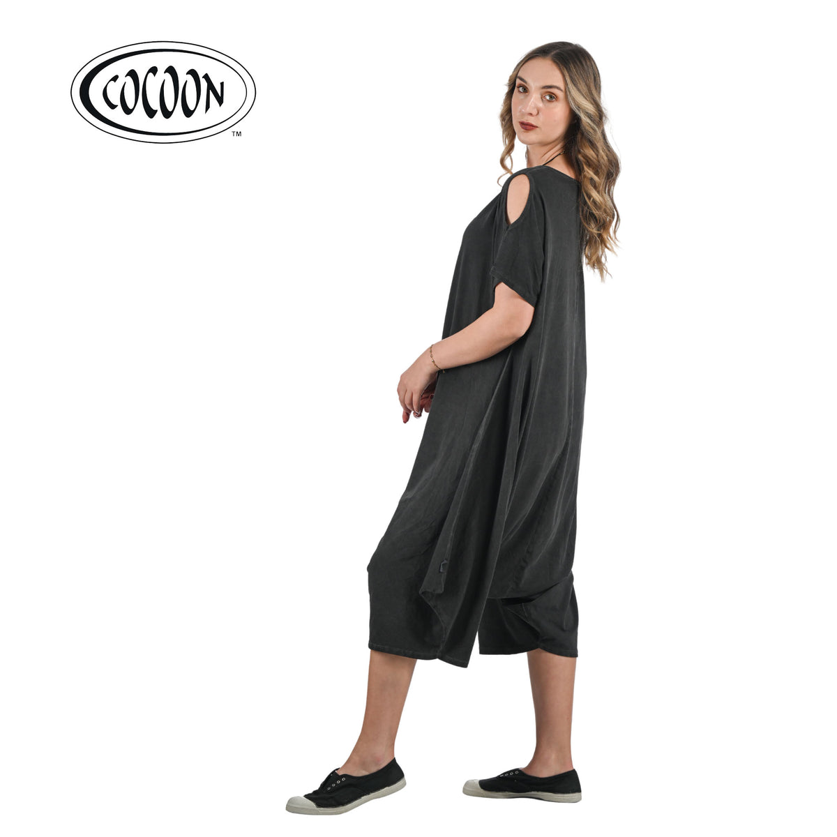 Cocoon overdyed harem jumpsuit