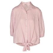 Anglaise sleeve tie shirt