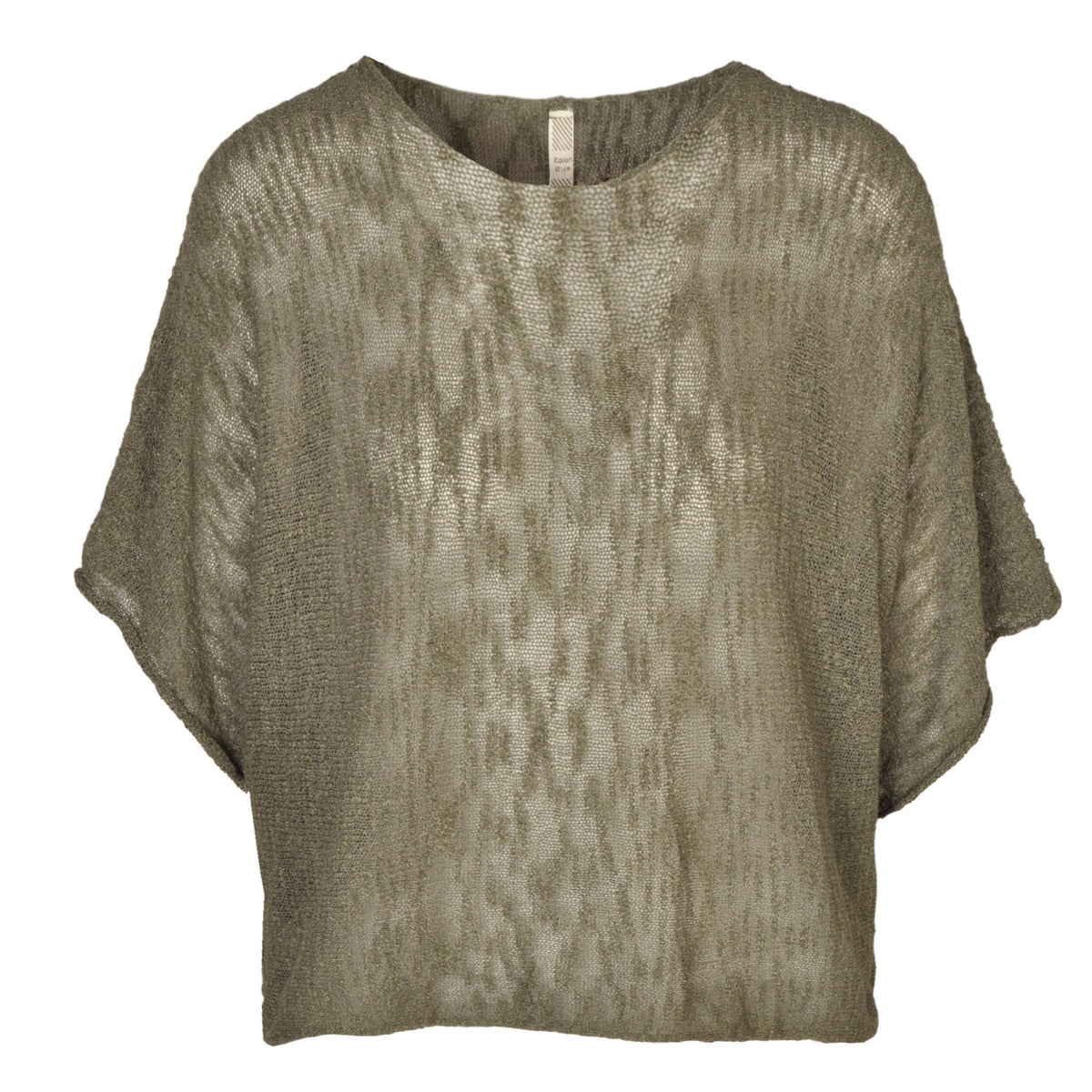 Slub boxy knit top