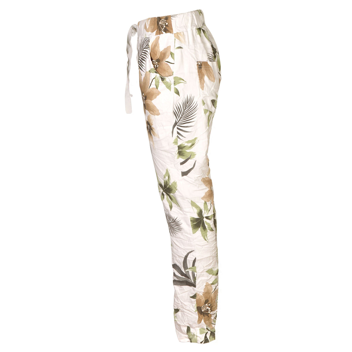 Giant palm leaf print pant