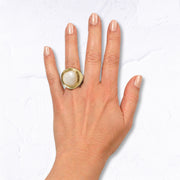 Smokey stone ring