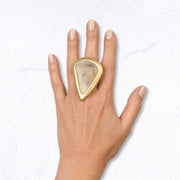 Giant triangle stone ring