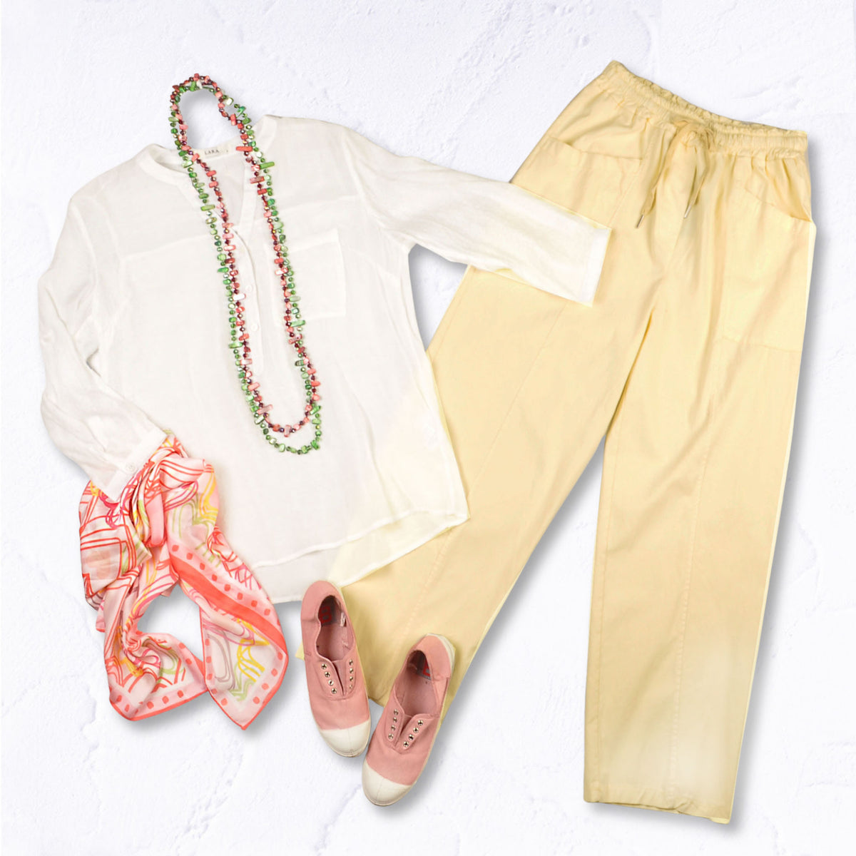 Sheer front pocket blouse