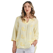 Embroidered paisley long shirt