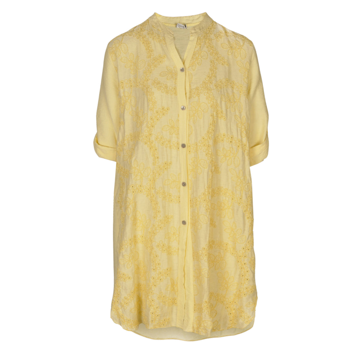 Anglaise lace shirt dress