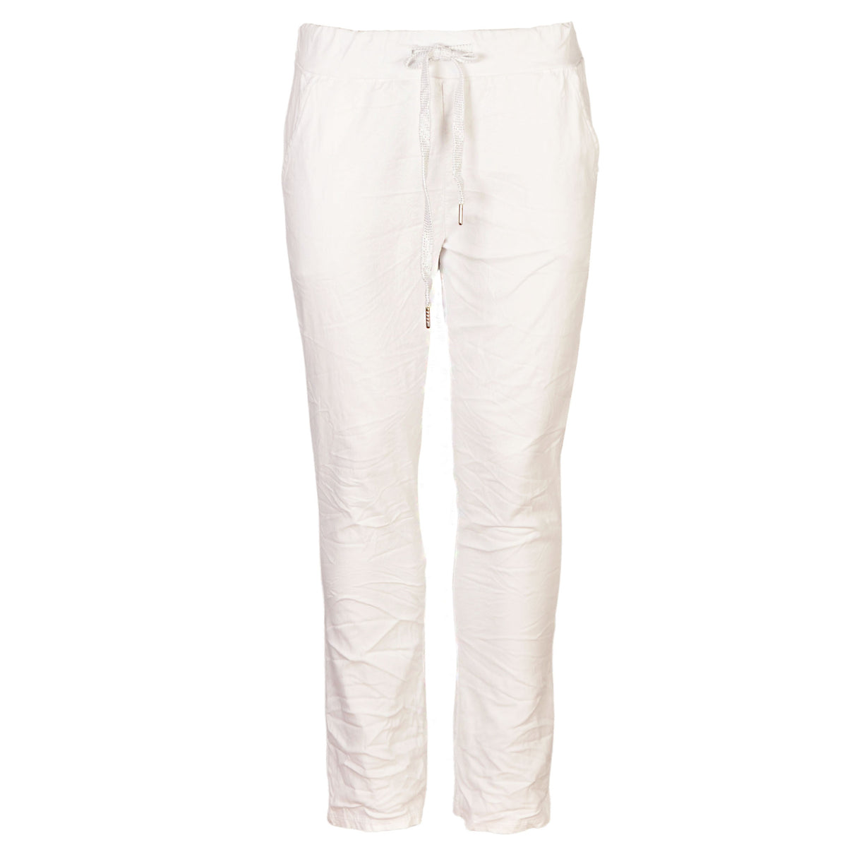Drawstring basic pants