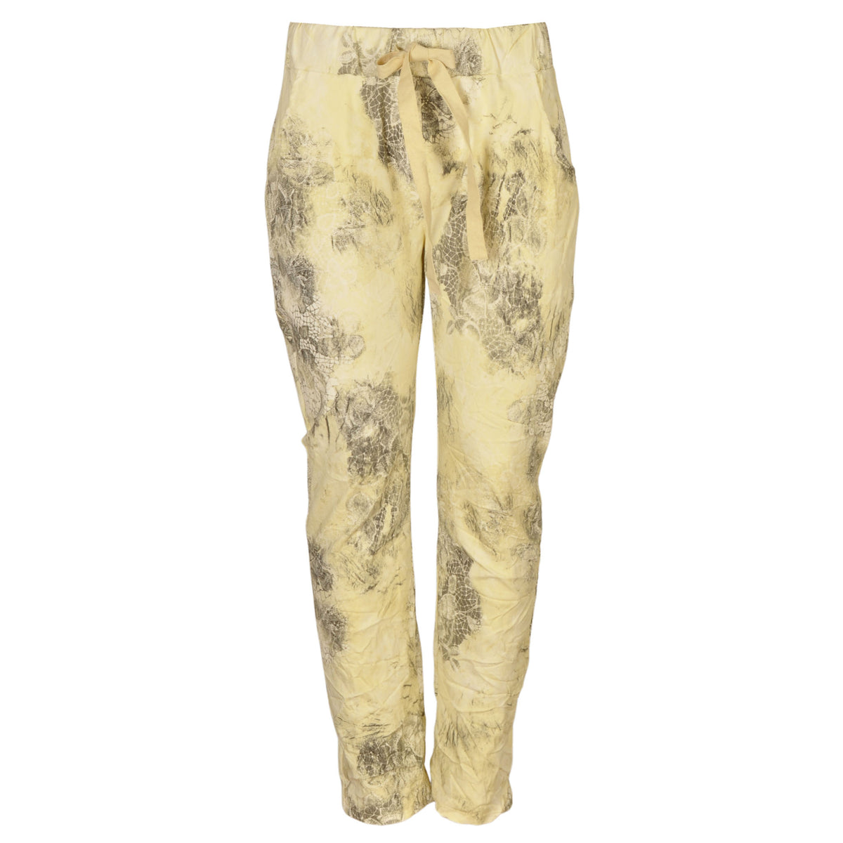 Floral lace print pants