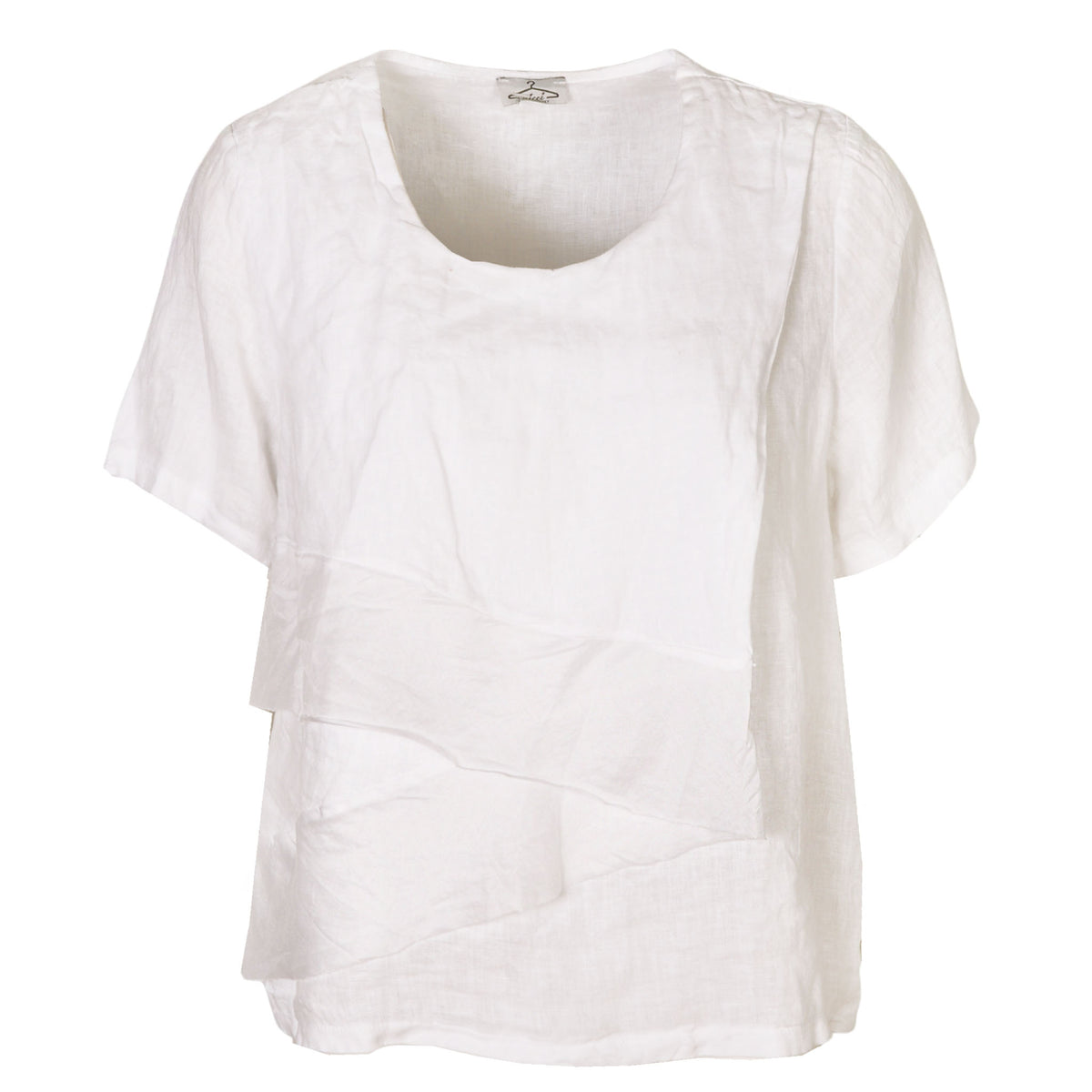 Asymmetrical layer top with silky detail