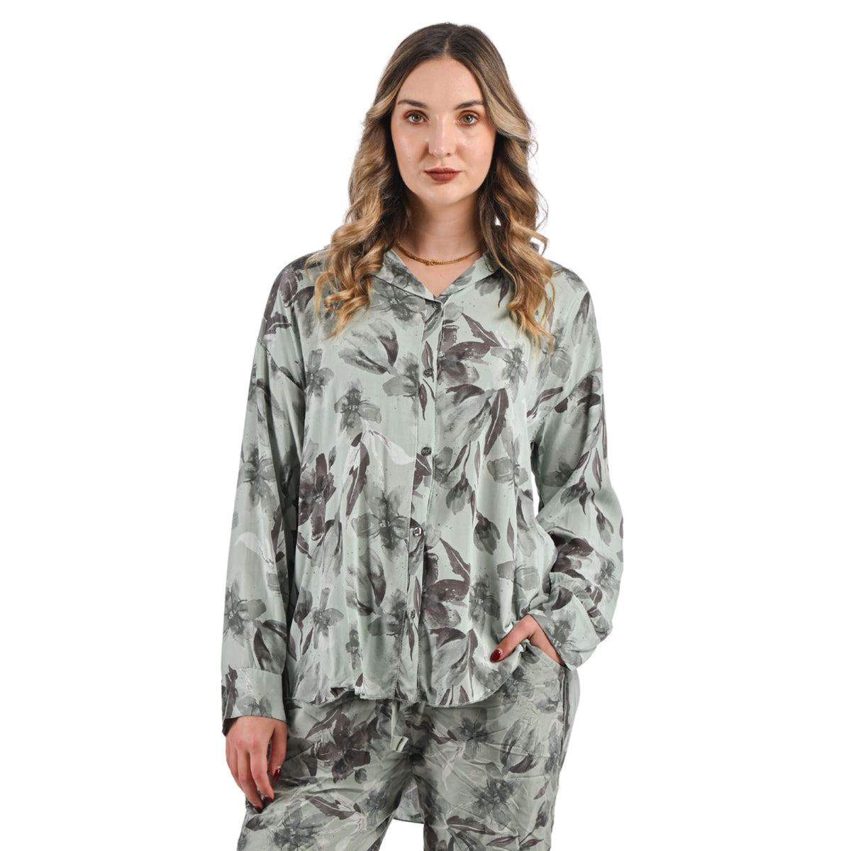Orchid print shirt