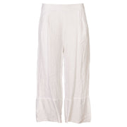 Wide legged linen pant with silky border