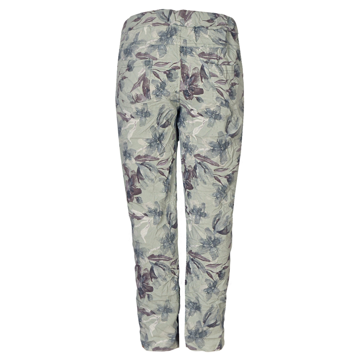 Orchid print draw string pants
