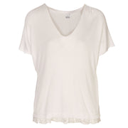 Lace border knit top