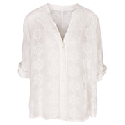 Embroidered flower shirt
