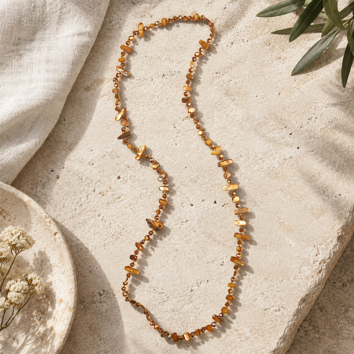 Glass beaded necklace