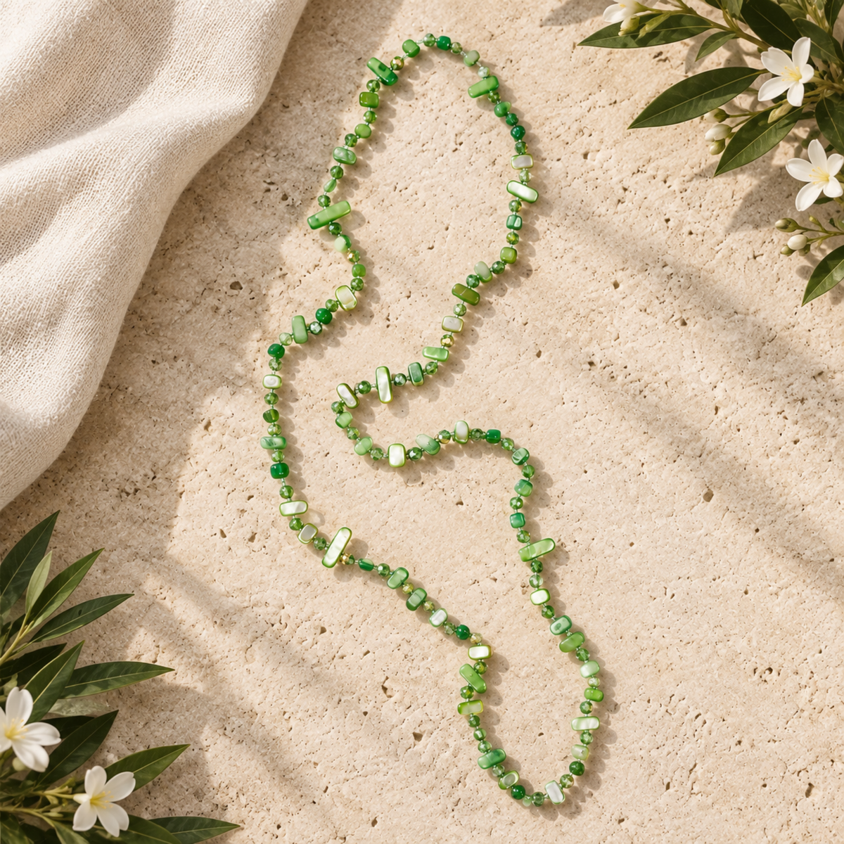 Glass beaded necklace