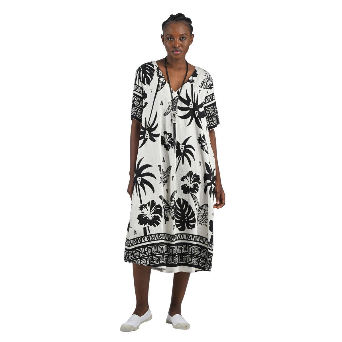 Butterfly palm dress