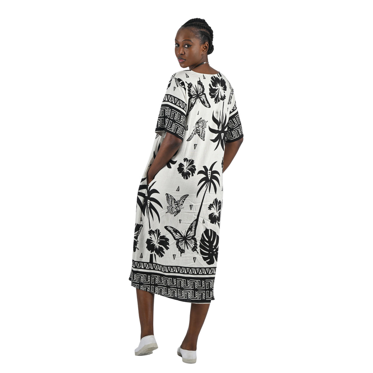 Butterfly palm dress