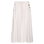 3 Buttons cropped wide leg pant