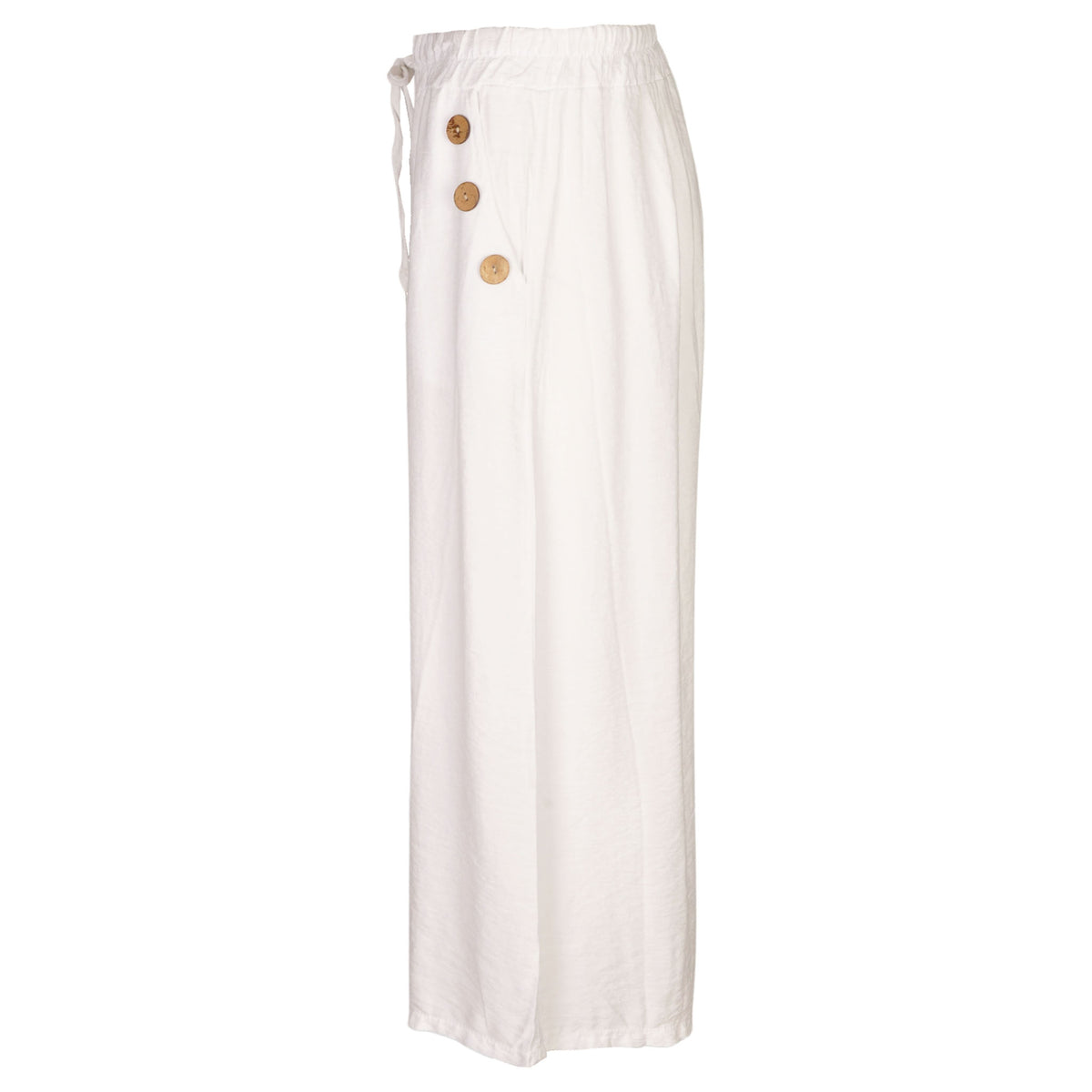 3 Buttons cropped wide leg pant
