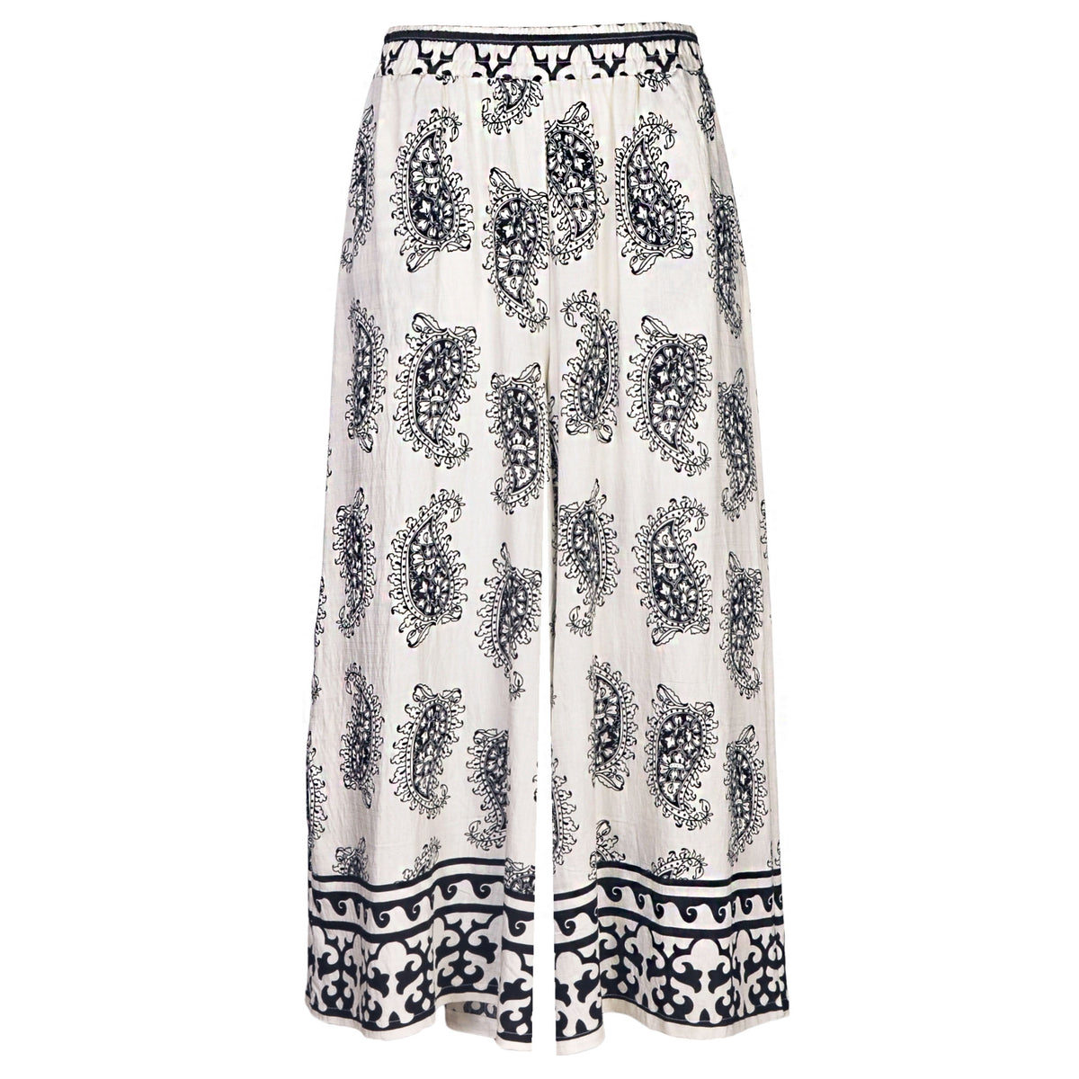 Giant paisley print wide leg pant