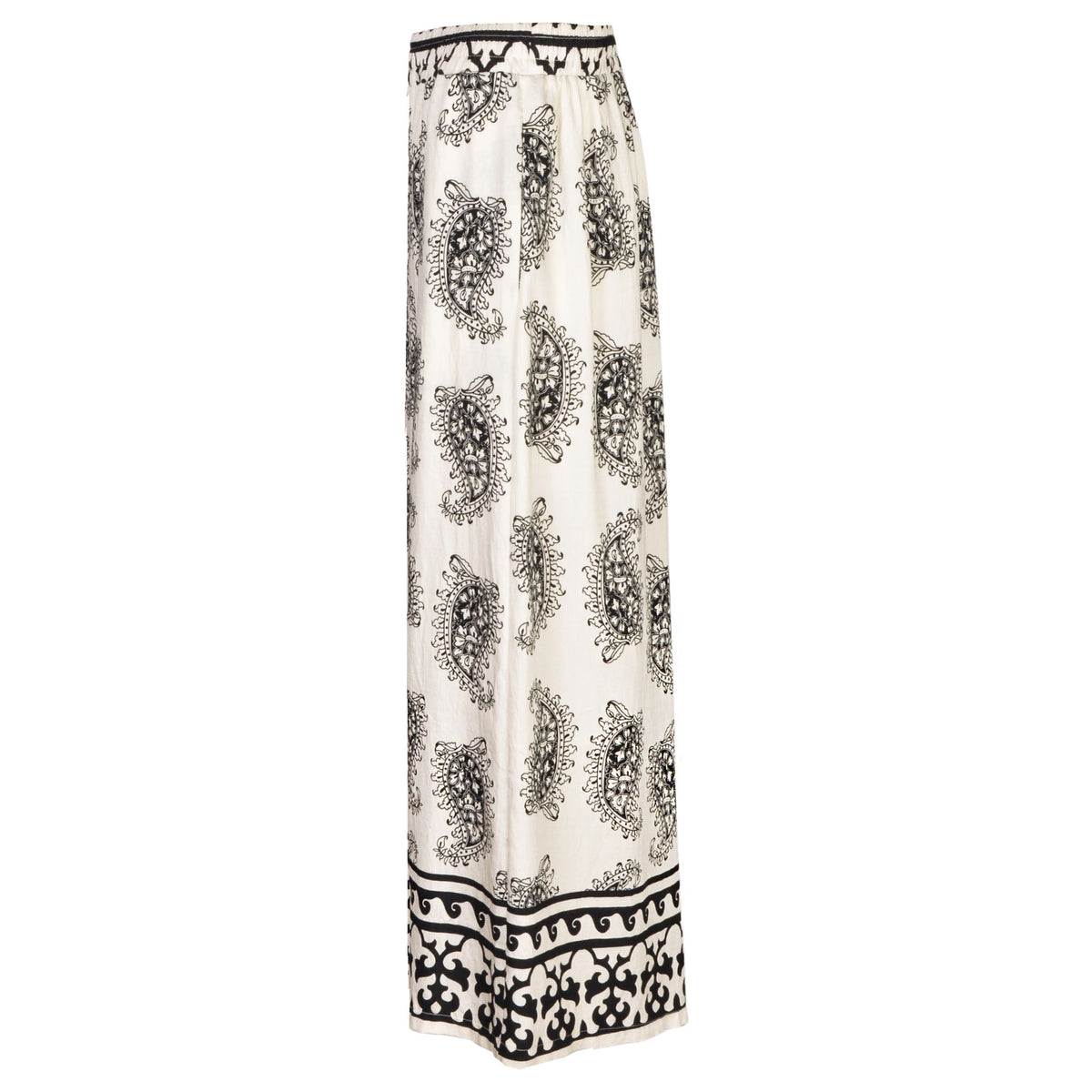 Giant paisley print wide leg pant