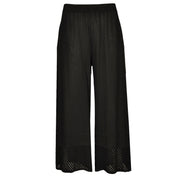 Crochet border linen mix pant