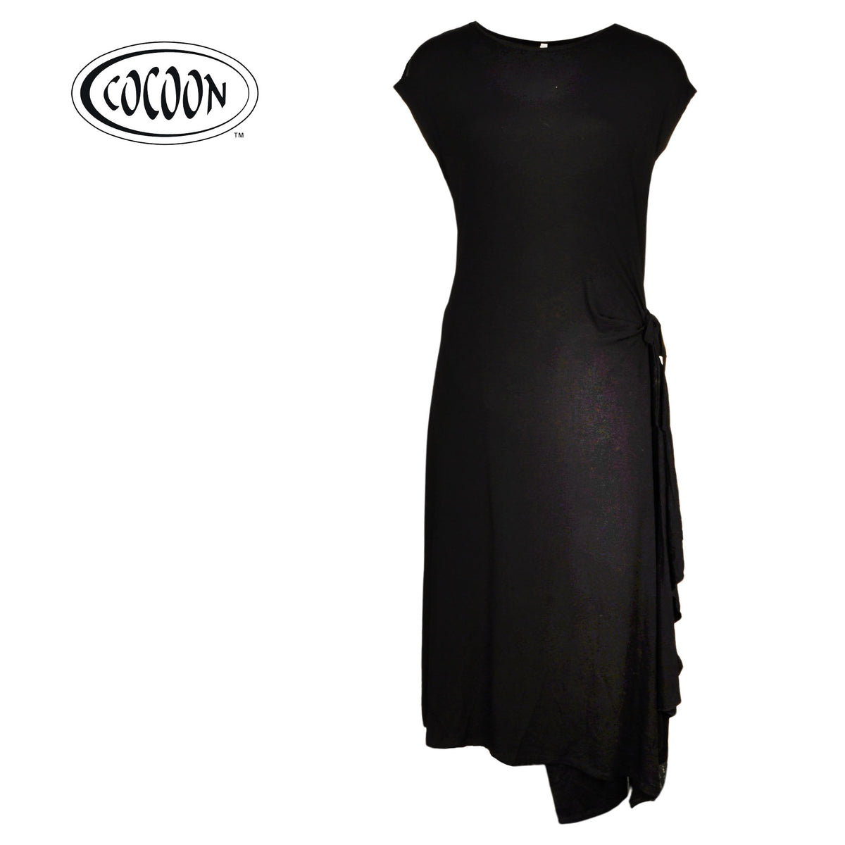 Cocoon Sabrina side tie dress