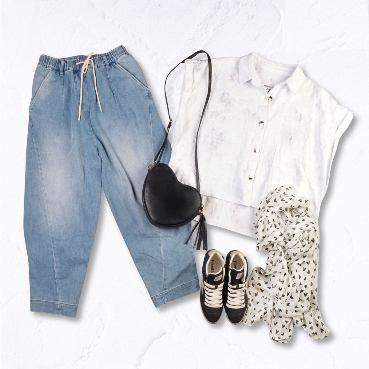 Torn denim style sleeveless jacket