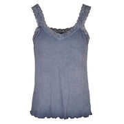 Lace trim overdyed cami
