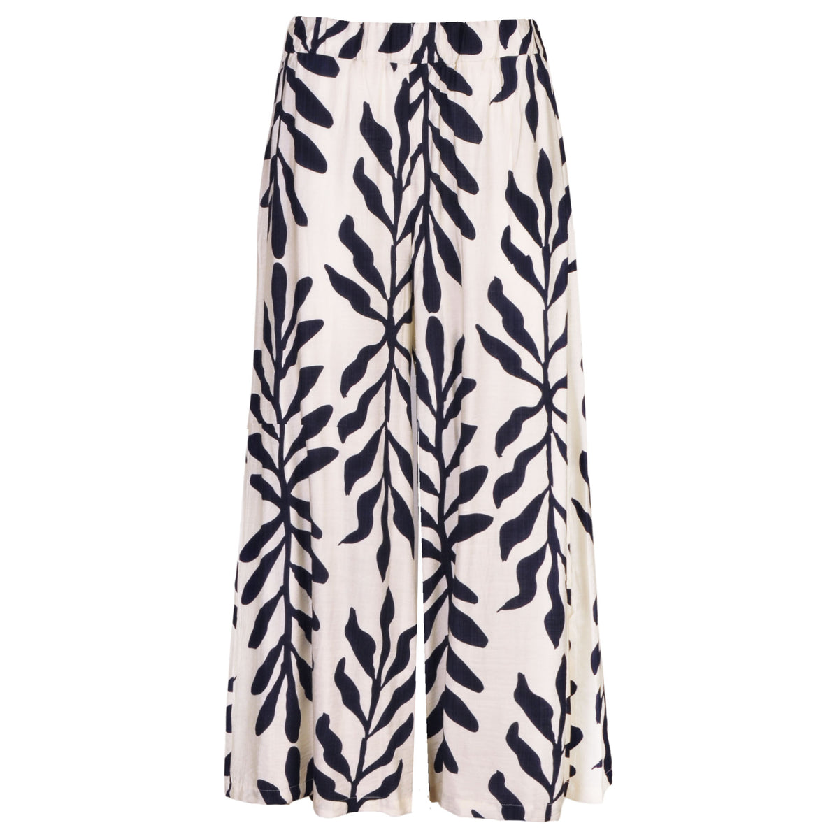 Seaweed print straight leg pants