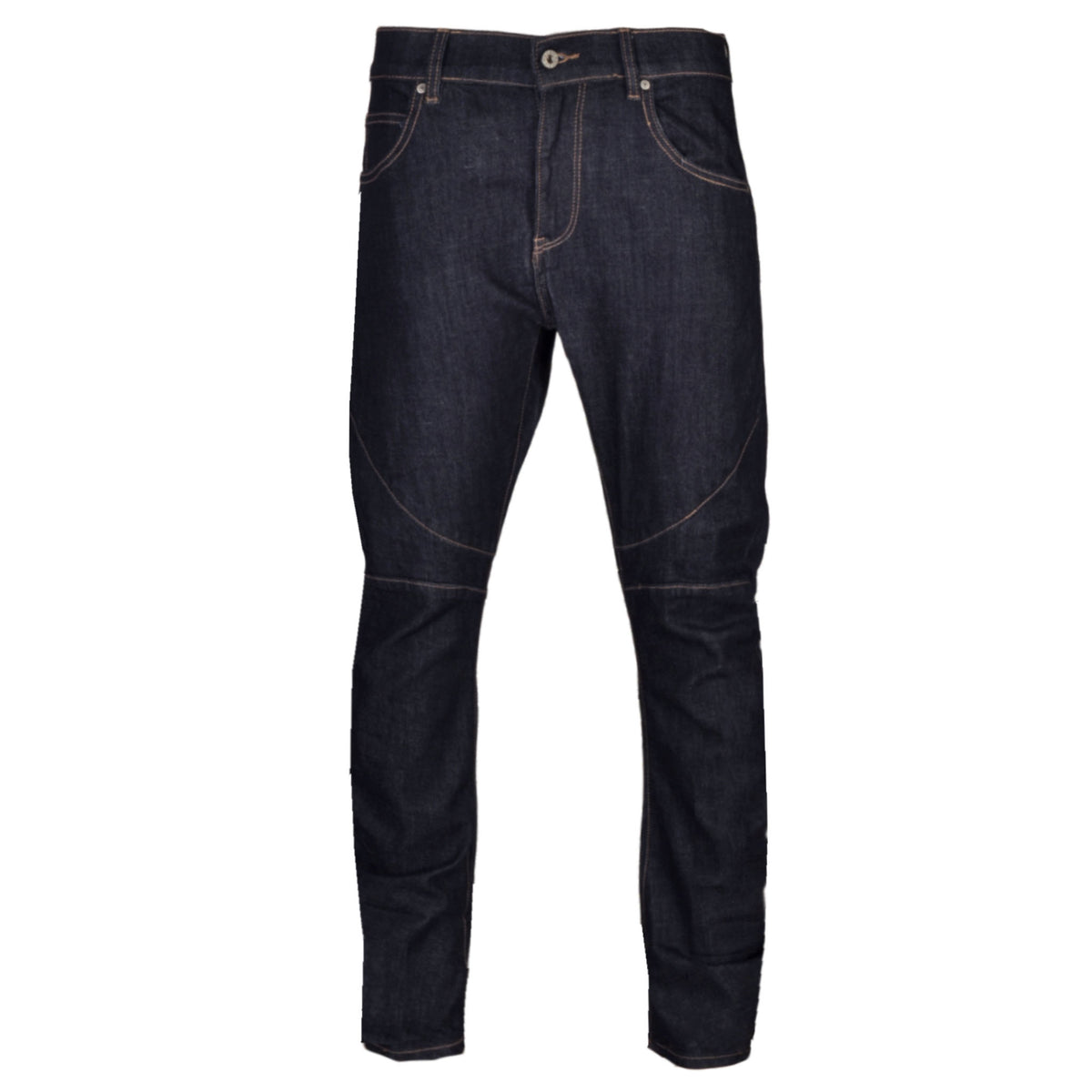 Panel detail cuffed jeans