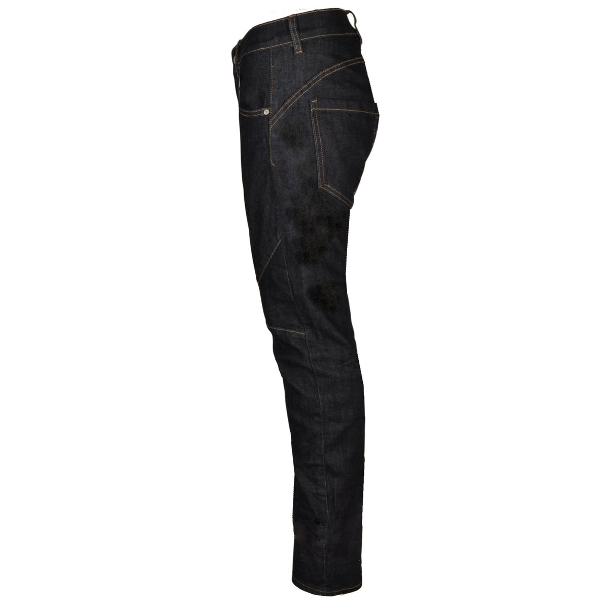 Panel detail cuffed jeans