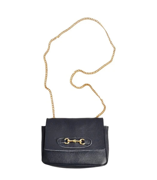 Genuine leather horse bit chain bag