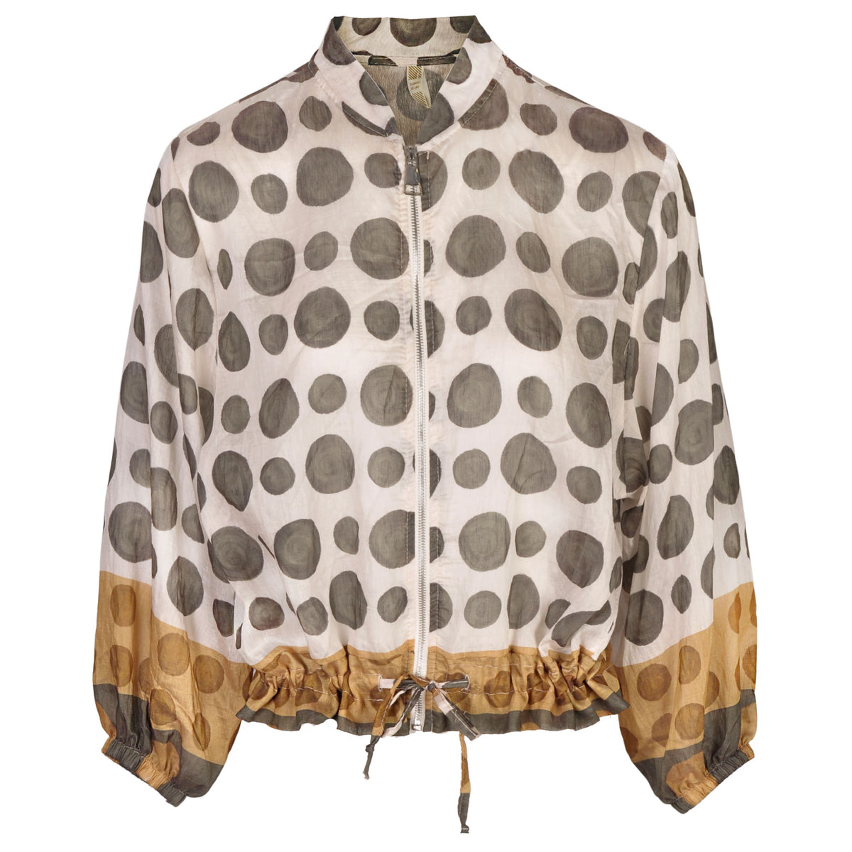 Polka dot print bomber